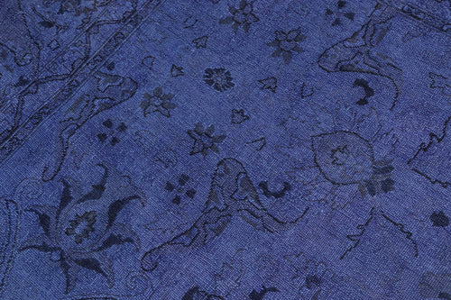 handmade Over Dyed Over Dyed Purple Purple Hand Knotted RECTANGLE 100% WOOL area rug 8' x 10'