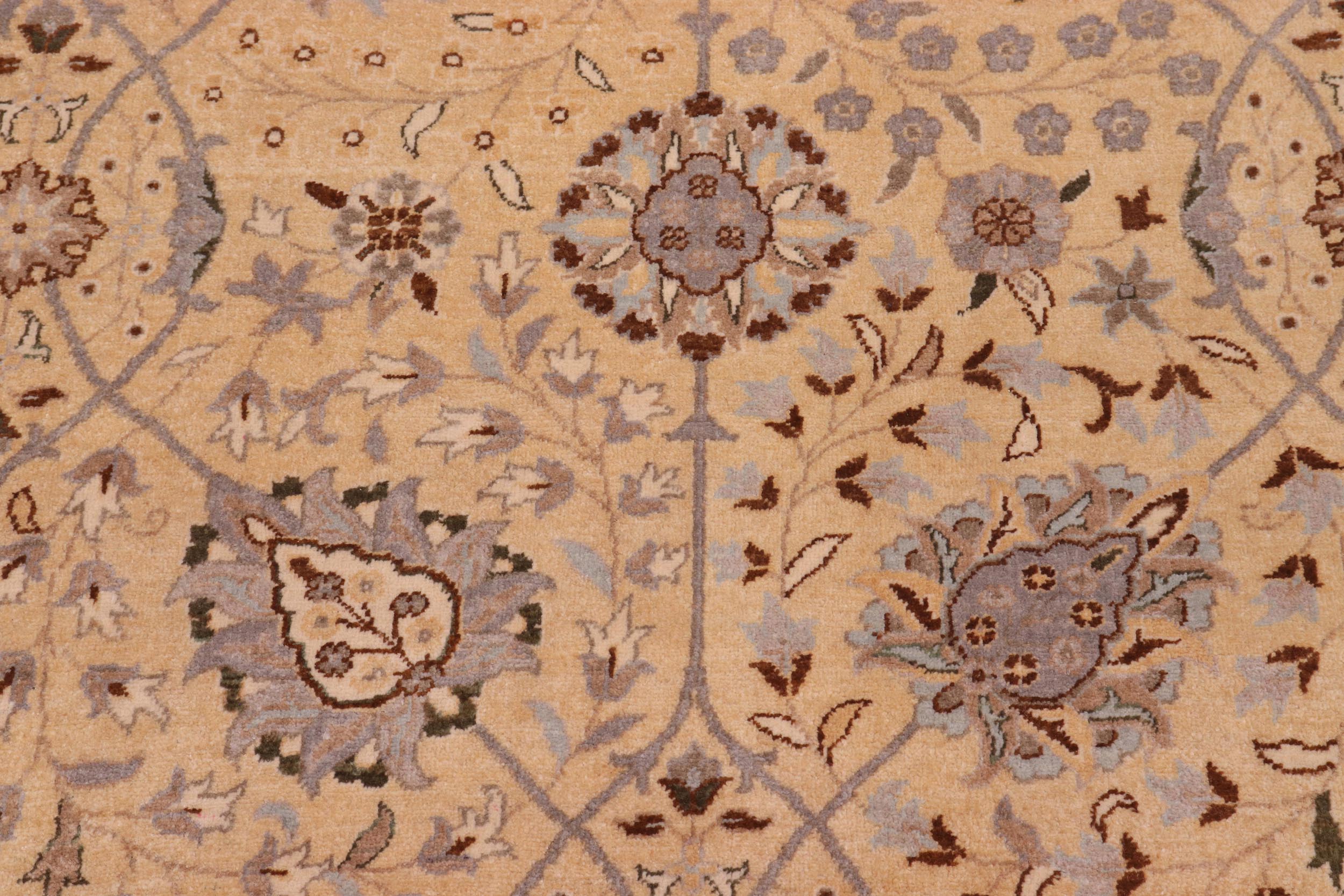 handmade Transitional  Lt. Gold Lt. Gold Hand Knotted RECTANGLE 100% WOOL area rug 10' x 15'