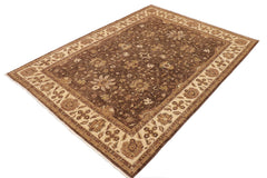handmade Traditional Kafkaz Brown Beige Hand Knotted RECTANGLE 100% WOOL area rug 9x12