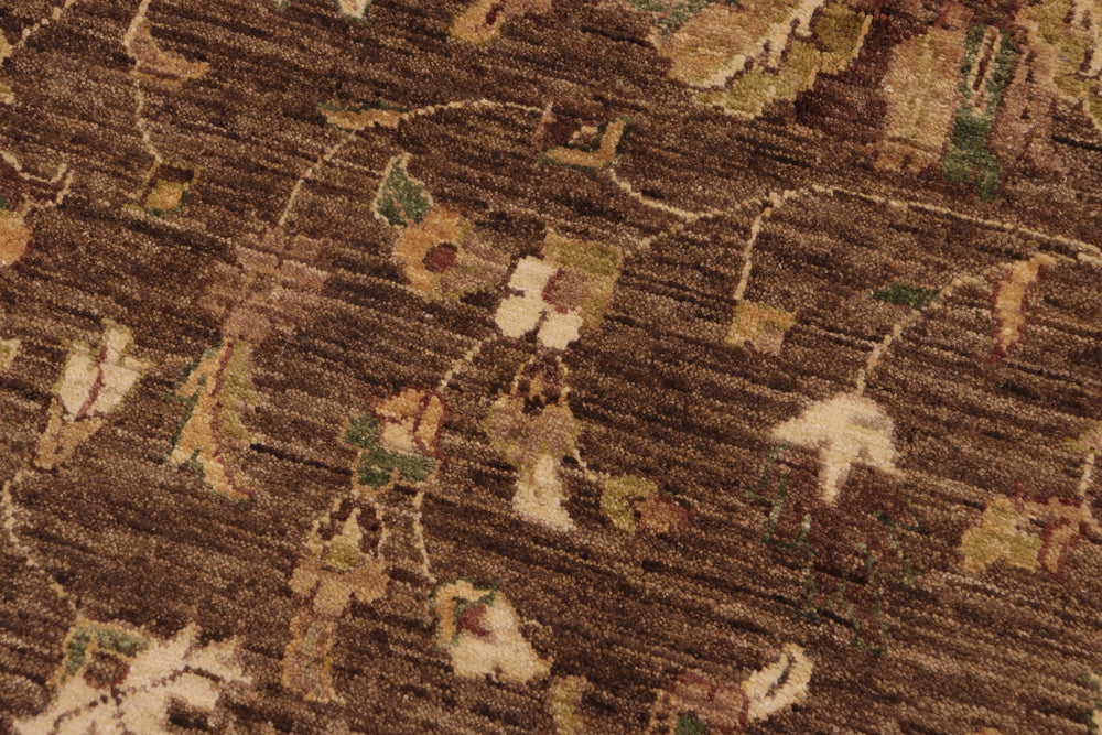 handmade Traditional Kafkaz Brown Beige Hand Knotted RECTANGLE 100% WOOL area rug 9x12