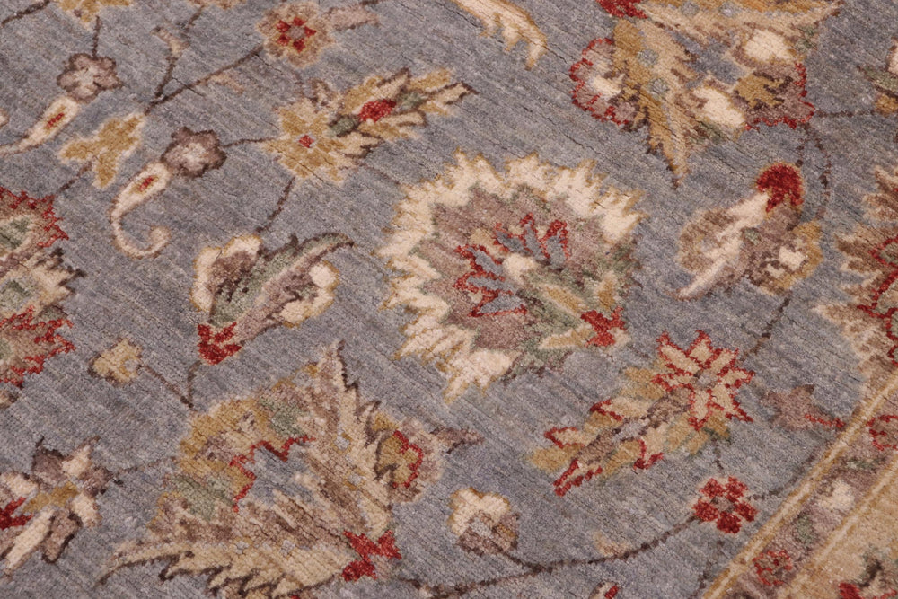 handmade Traditional Kafkaz Lt. Gray Gold Hand Knotted RECTANGLE 100% WOOL area rug 5x7