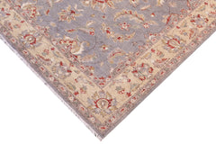 handmade Traditional Kafkaz Lt. Gray Gold Hand Knotted RECTANGLE 100% WOOL area rug 5x7