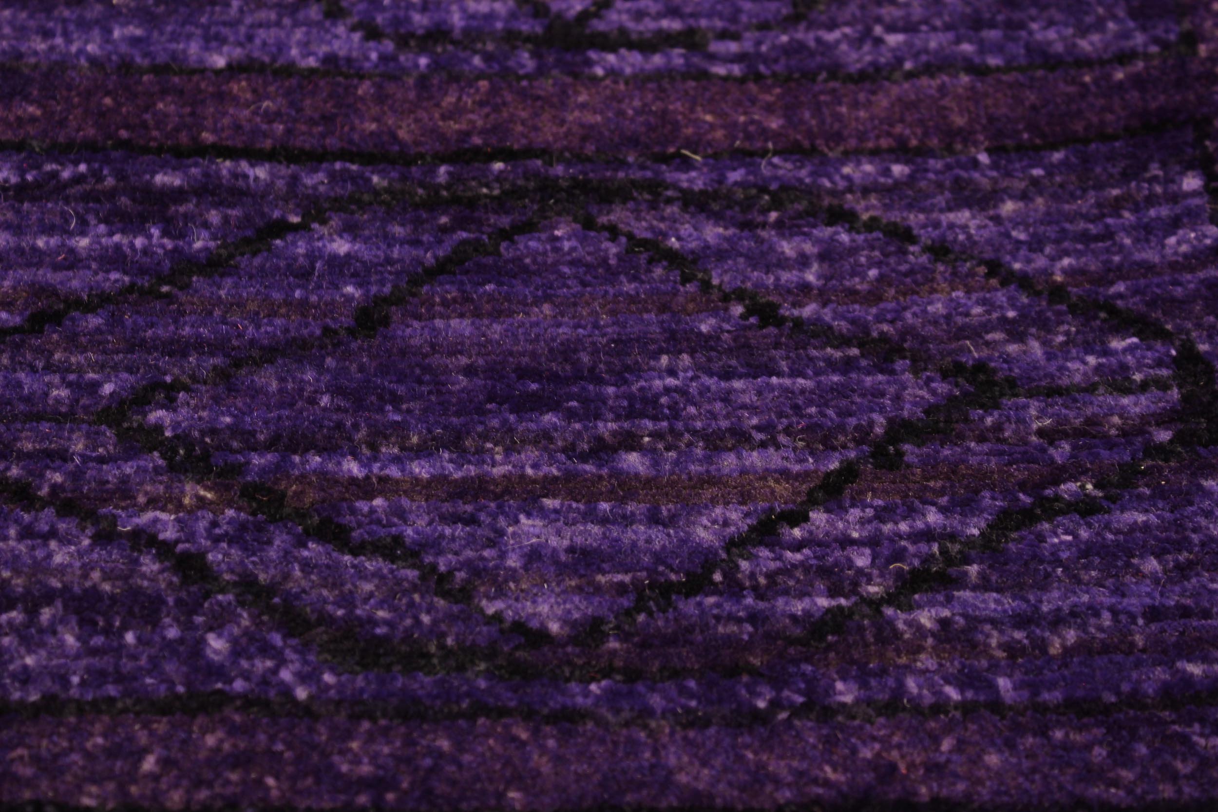 handmade Over Dyed Over Dyed Purple Red Hand Knotted RECTANGLE 100% WOOL area rug 5' x 6'