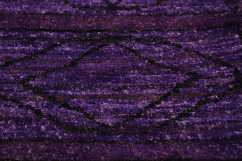 handmade Over Dyed Over Dyed Purple Red Hand Knotted RECTANGLE 100% WOOL area rug 5' x 6'