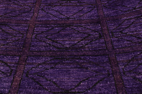 handmade Over Dyed Over Dyed Purple Red Hand Knotted RECTANGLE 100% WOOL area rug 5' x 6'