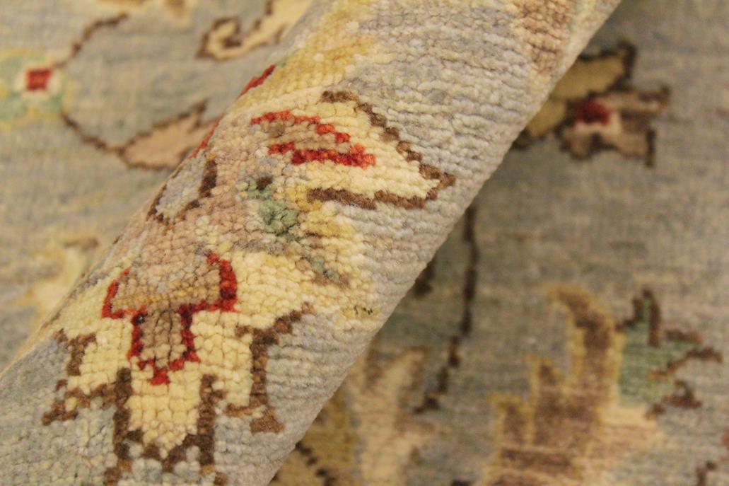 handmade Traditional  Gray Blue Hand Knotted RECTANGLE 100% WOOL area rug 4 x 6