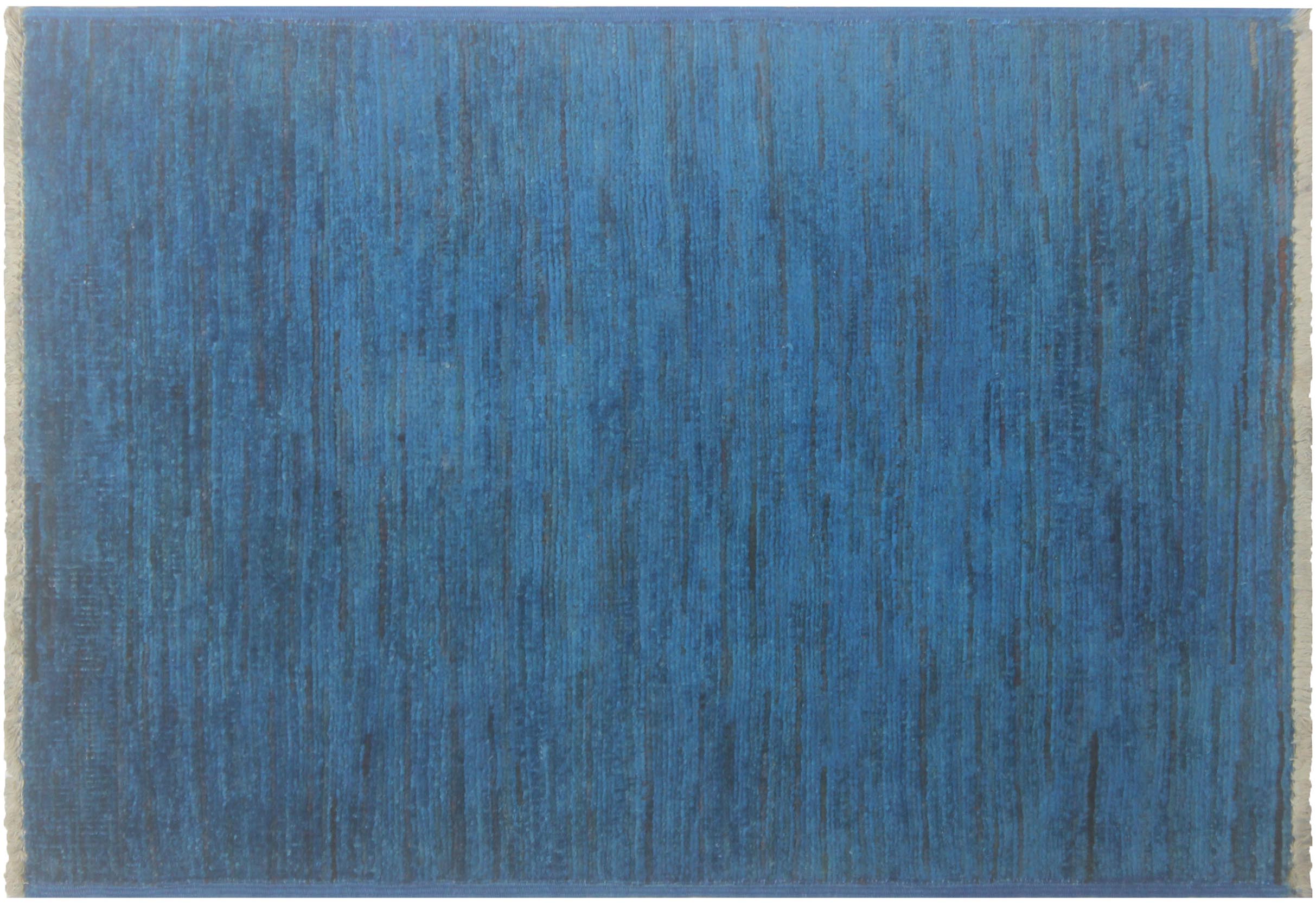handmade Over Dyed Over Dyed Lt. Blue Red Hand Knotted RECTANGLE 100% WOOL area rug 2' x 3'