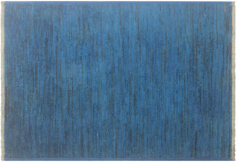 handmade Over Dyed Over Dyed Lt. Blue Red Hand Knotted RECTANGLE 100% WOOL area rug 2' x 3'