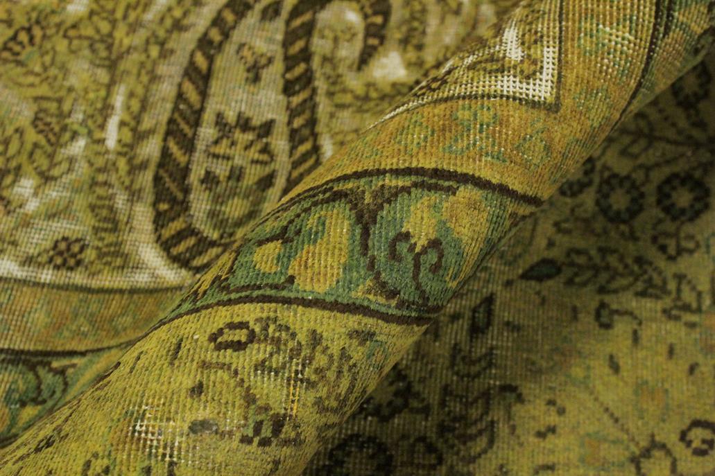 handmade Vintage Vintage Green Brown Hand Knotted RECTANGLE 100% WOOL area rug 8x10