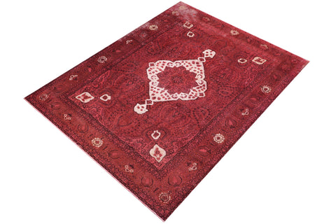 handmade Vintage Vintage Red Brown Hand Knotted RECTANGLE 100% WOOL area rug 8' x 12'