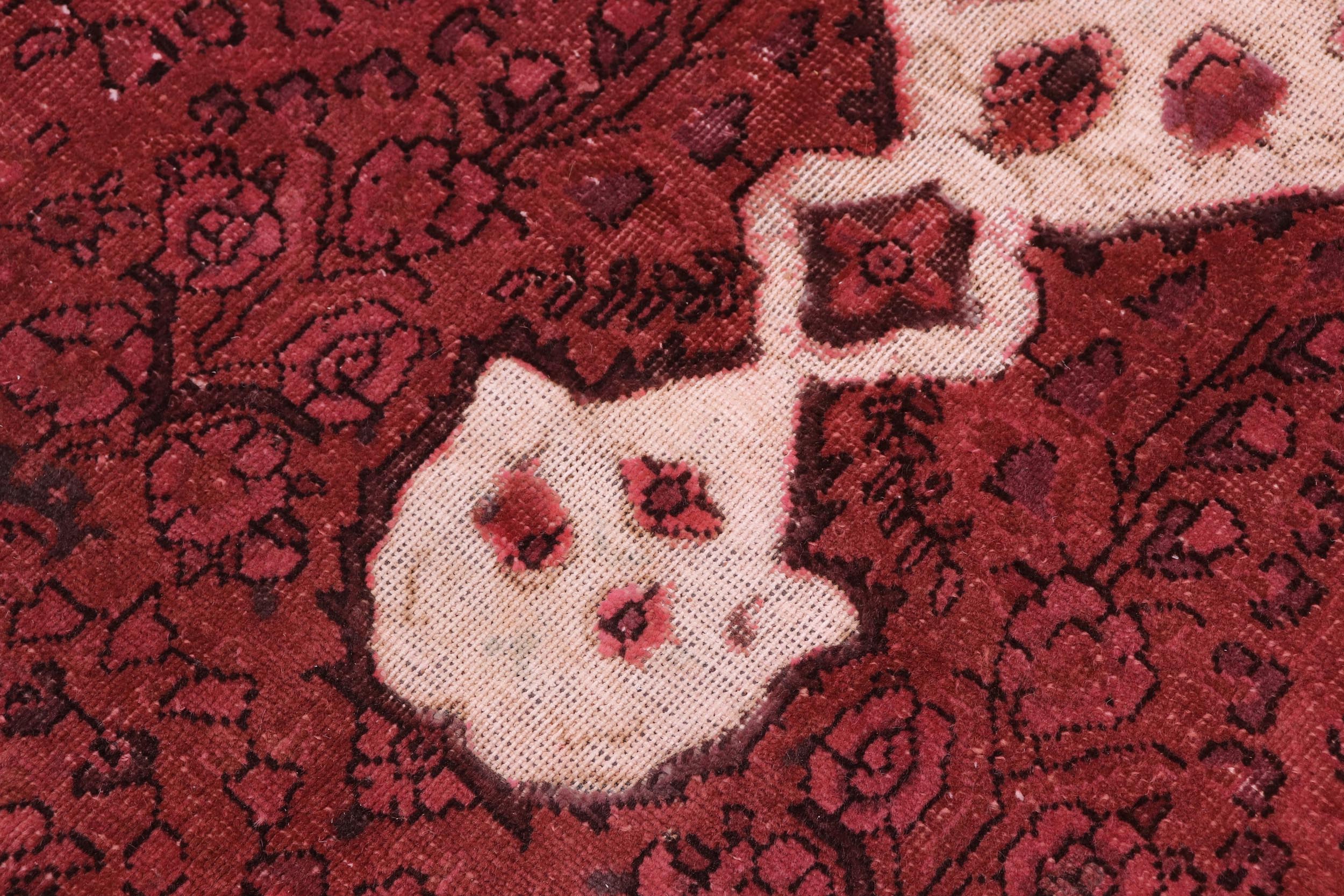 handmade Vintage Vintage Red Brown Hand Knotted RECTANGLE 100% WOOL area rug 8' x 12'