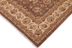 handmade Traditional Kafkaz Brown Beige Hand Knotted RECTANGLE 100% WOOL area rug 9 x 12