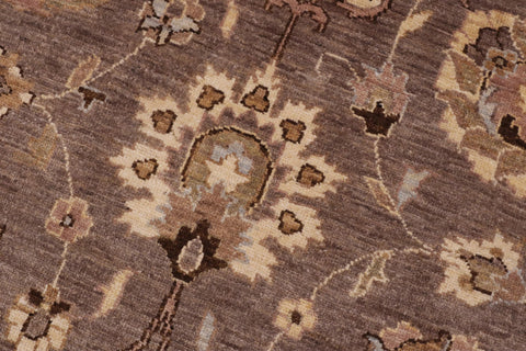 handmade Transitional Kafkaz Brown Beige Hand Knotted RECTANGLE 100% WOOL area rug 9' x 12'