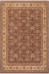handmade Traditional Kafkaz Brown Beige Hand Knotted RECTANGLE 100% WOOL area rug 9 x 12