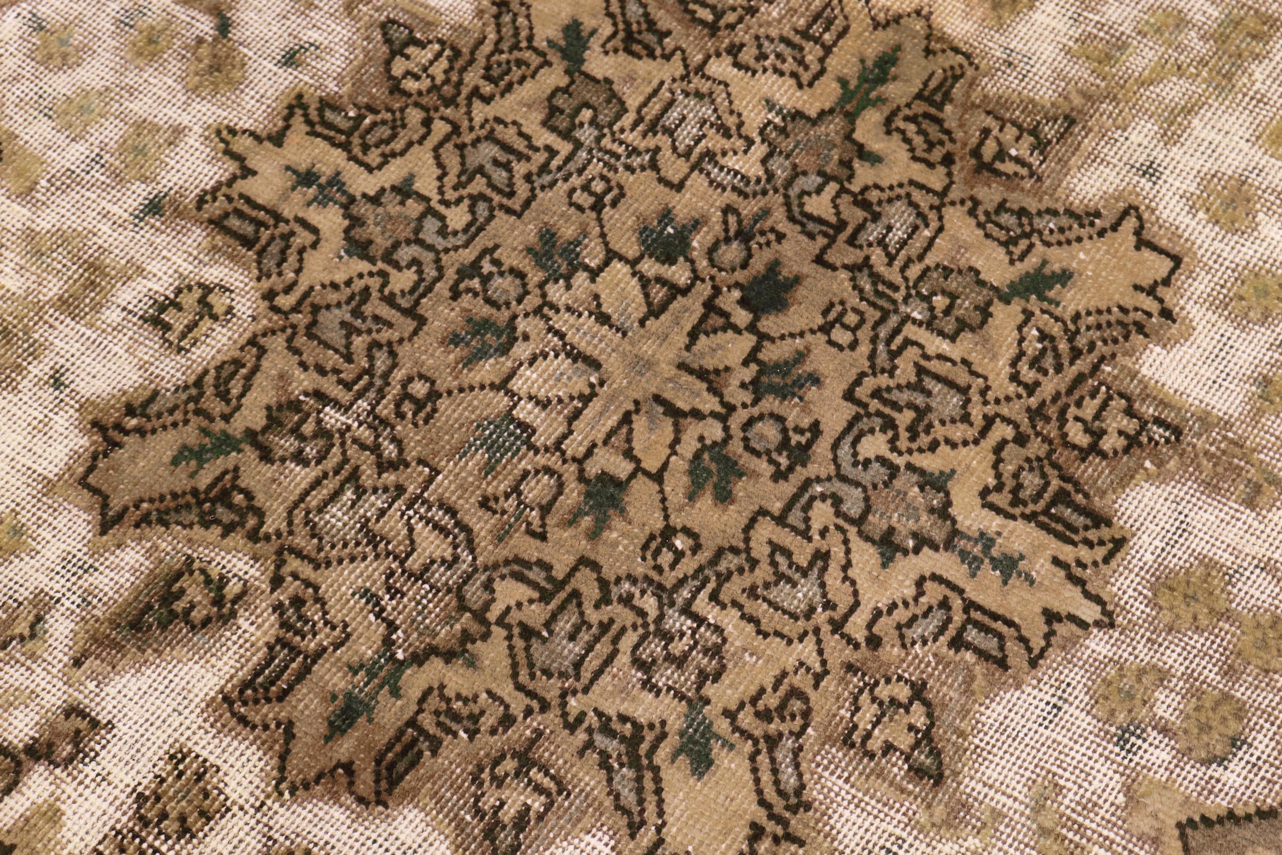 handmade Vintage Vintage Blue Charcoal Hand Knotted RECTANGLE 100% WOOL area rug 7' x 10'