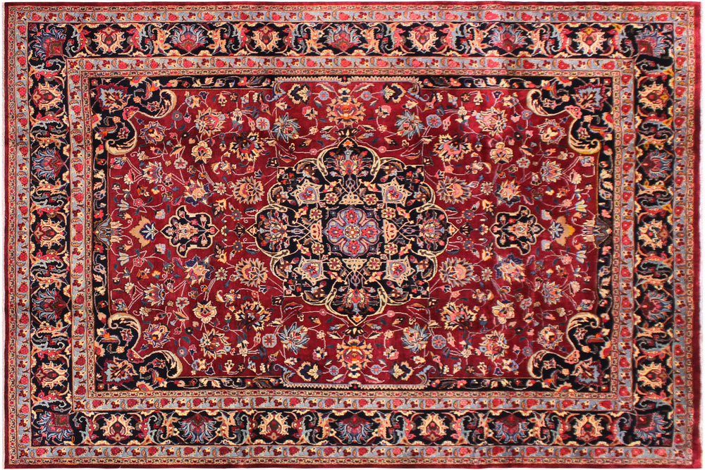 handmade Traditional Antique Red Black Hand Knotted RECTANGLE 100% WOOL area rug 10 x 13