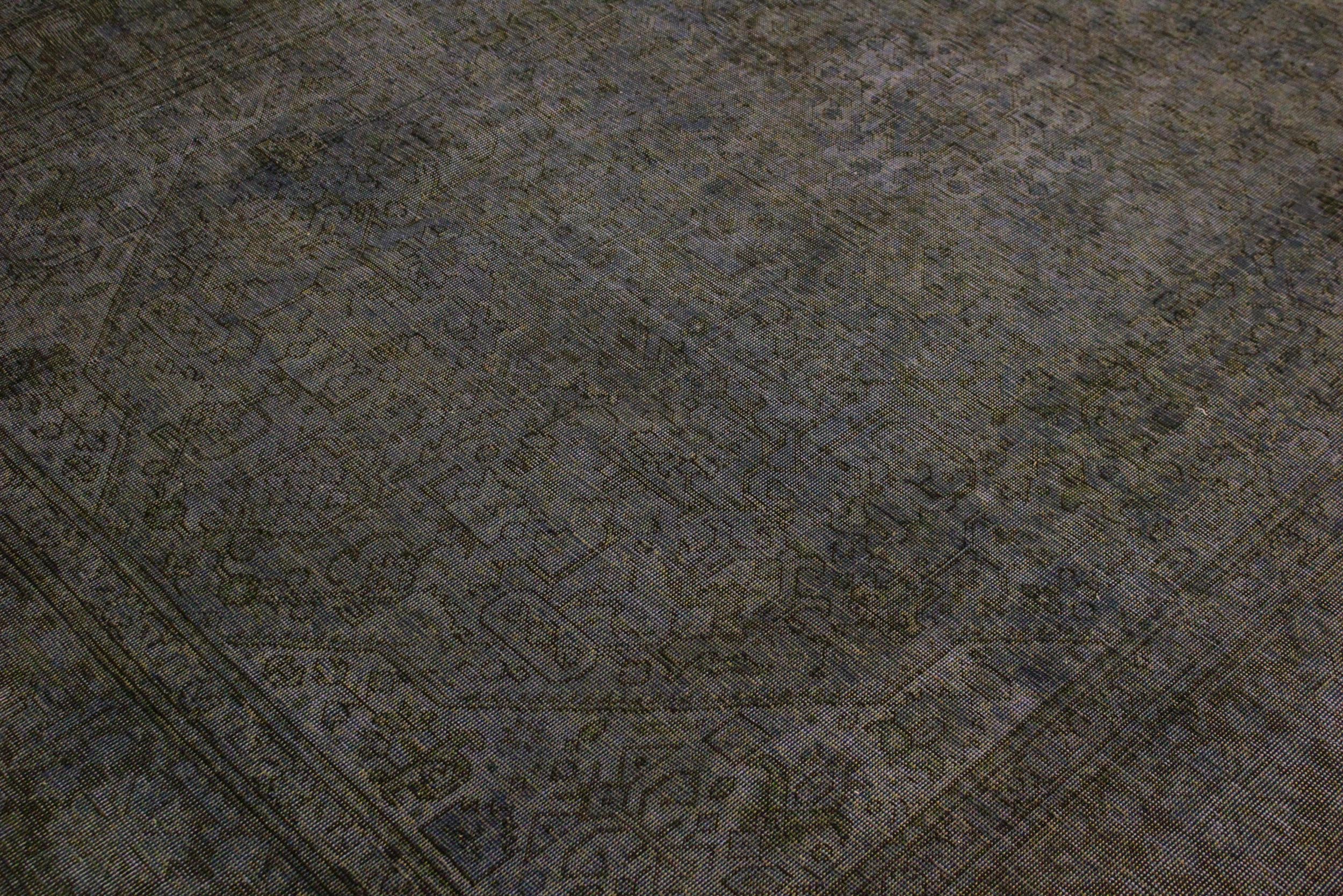 handmade Modern Vintage Blue Brown Hand Knotted RECTANGLE 100% WOOL area rug 6' x 10'