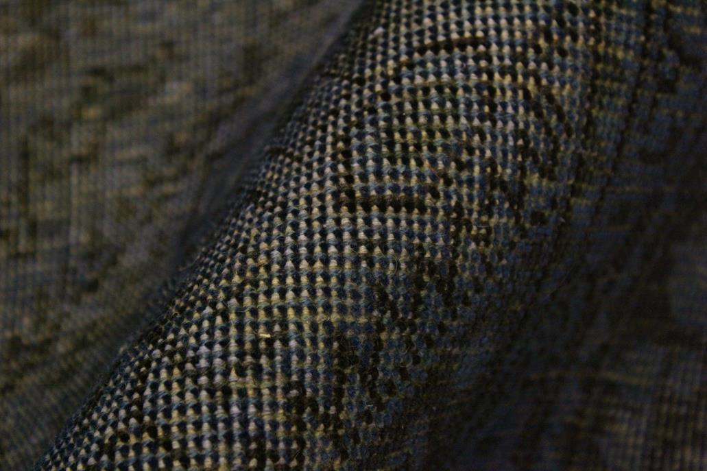 handmade Vintage Vintage Blue Brown Hand Knotted RECTANGLE 100% WOOL area rug 6x10