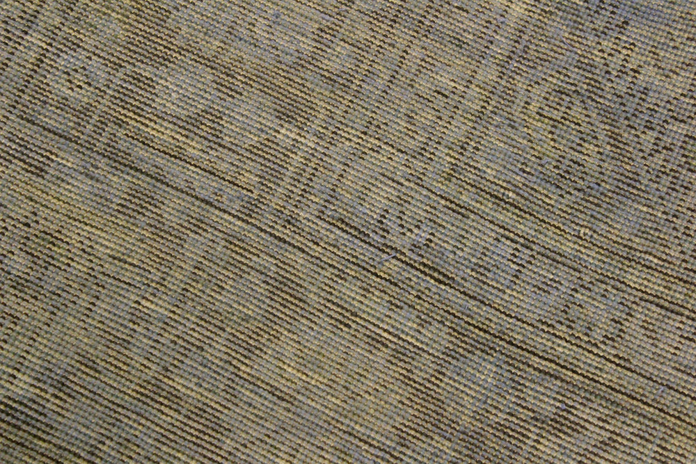 handmade Modern Vintage Blue Brown Hand Knotted RECTANGLE 100% WOOL area rug 6' x 10'
