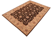 handmade Traditional Kafkaz Brown Tan Hand Knotted RECTANGLE 100% WOOL area rug 9 x 12