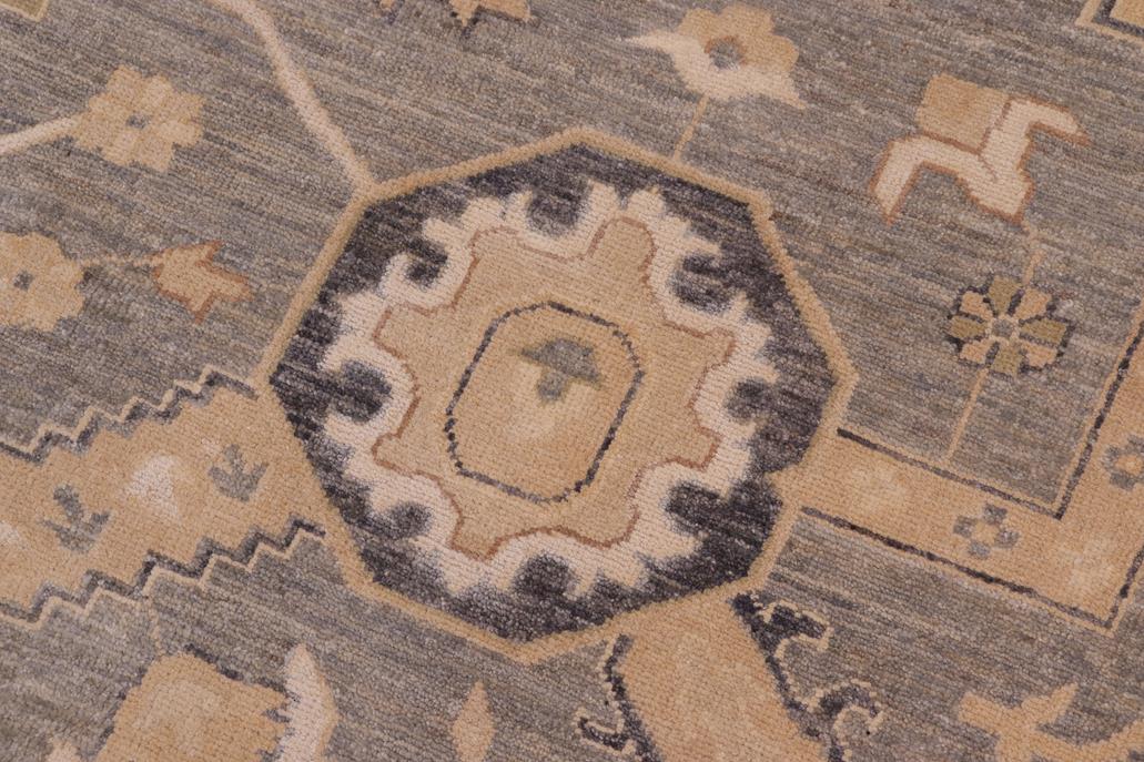 handmade Traditional Kafkaz Lt. Gray Gray Hand Knotted RECTANGLE 100% WOOL area rug 9 x 12