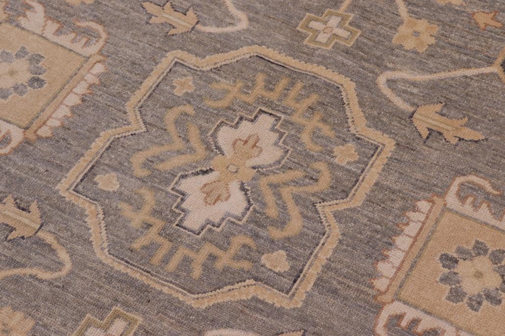 handmade Traditional Kafkaz Lt. Gray Gray Hand Knotted RECTANGLE 100% WOOL area rug 9 x 12