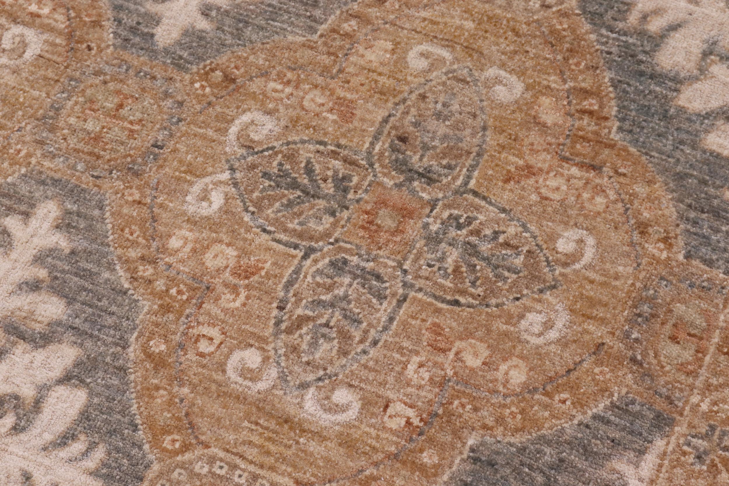 handmade Transitional Kafkaz Gray  Hand Knotted RECTANGLE 100% WOOL area rug 10' x 15'