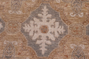 handmade Transitional Kafkaz Gray  Hand Knotted RECTANGLE 100% WOOL area rug 10' x 15'
