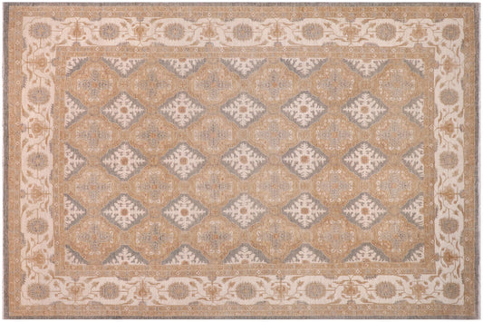 handmade Transitional Kafkaz Gray  Hand Knotted RECTANGLE 100% WOOL area rug 10' x 15'