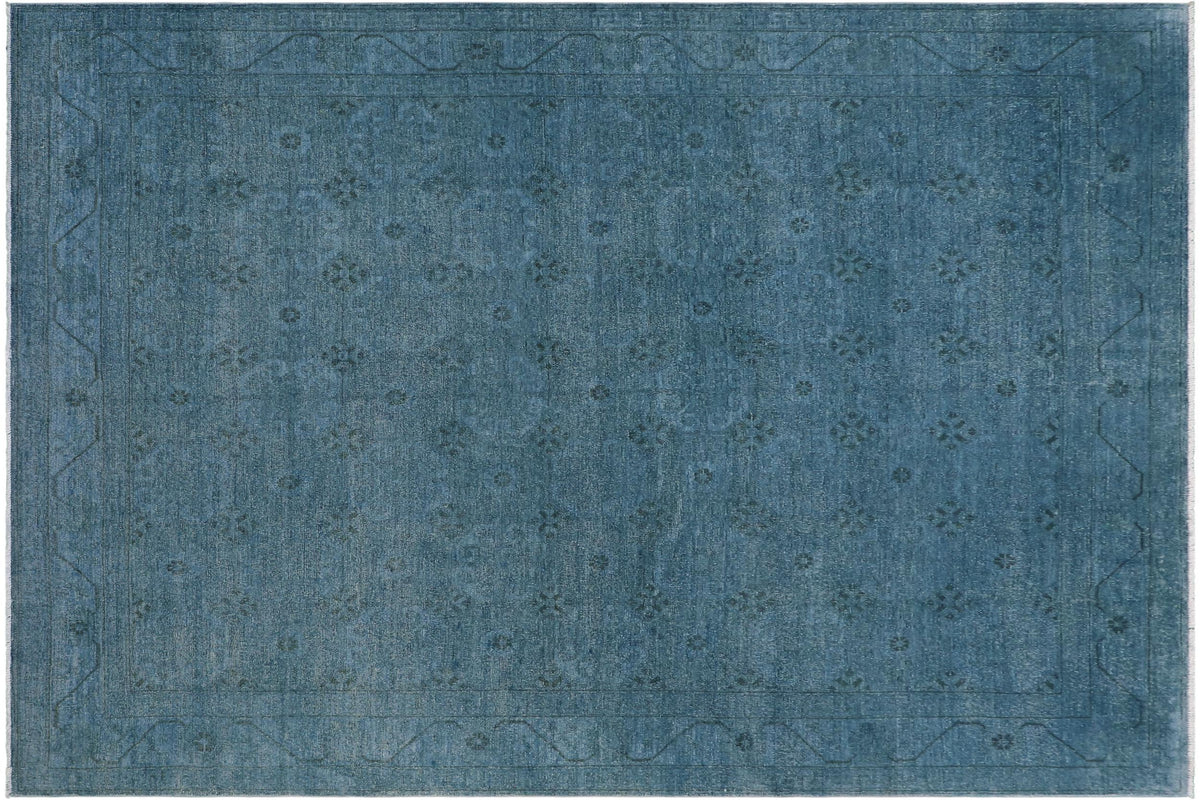 8x10 hand knotted overdyed wool rug in gray - Overdyed Persian Krystin