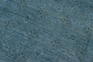 handmade Over Dyed Over Dyed Bluish Gray Gray Hand Knotted RECTANGLE 100% WOOL area rug 8' x 10'