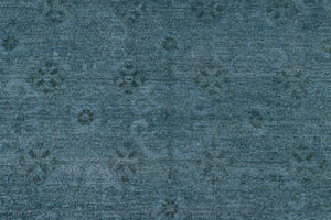 handmade Over Dyed Over Dyed Bluish Gray Gray Hand Knotted RECTANGLE 100% WOOL area rug 8' x 10'