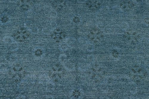 handmade Over Dyed Over Dyed Bluish Gray Gray Hand Knotted RECTANGLE 100% WOOL area rug 8' x 10'