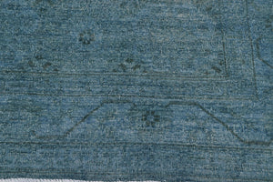 handmade Over Dyed Over Dyed Bluish Gray Gray Hand Knotted RECTANGLE 100% WOOL area rug 8' x 10'