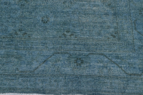 handmade Over Dyed Over Dyed Bluish Gray Gray Hand Knotted RECTANGLE 100% WOOL area rug 8' x 10'