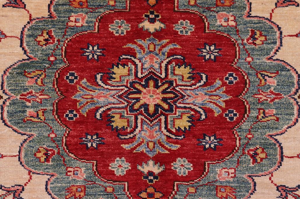 handmade Geometric Super Kazak Blue Red Hand Knotted RECTANGLE 100% WOOL area rug 9 x 12