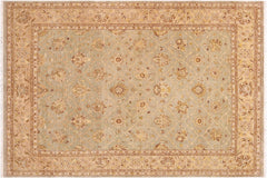 handmade Traditional Kafkaz Lt. Gray Lt. Green Hand Knotted RECTANGLE 100% WOOL area rug 9x12