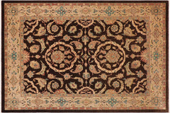 handmade Traditional Kafkaz Brown Tan Hand Knotted RECTANGLE 100% WOOL area rug 9x12