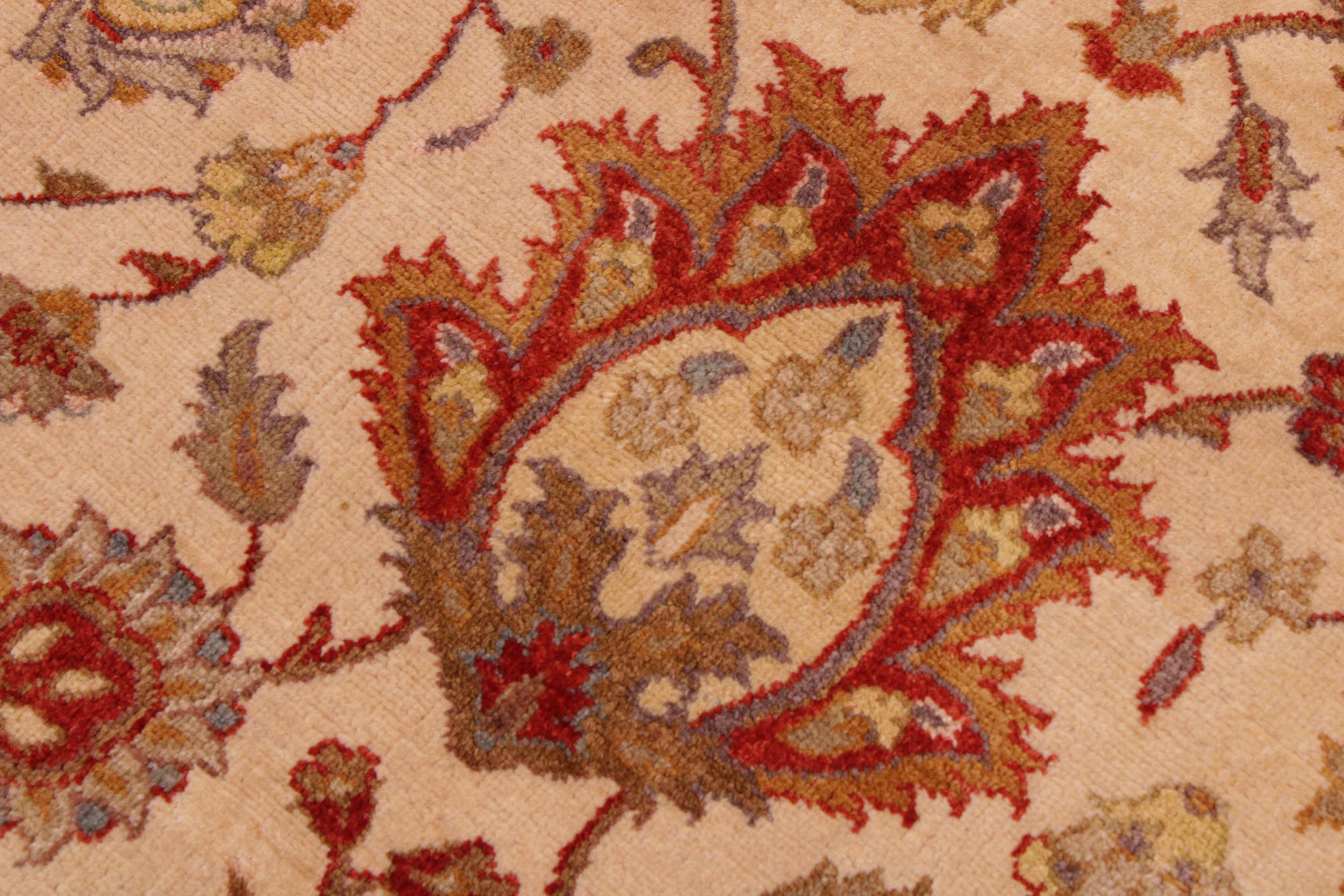 handmade Traditional Kashan Tan Rust Hand Knotted RECTANGLE 100% WOOL area rug 9' x 12'