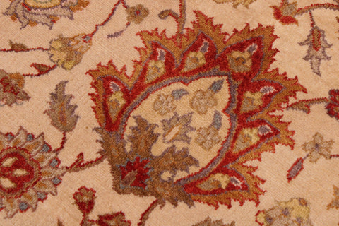 handmade Traditional Kashan Tan Rust Hand Knotted RECTANGLE 100% WOOL area rug 9' x 12'