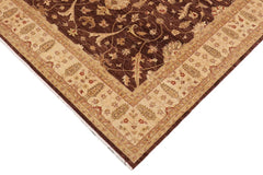 handmade Traditional Kafkaz Brown Beige Hand Knotted RECTANGLE 100% WOOL area rug 9 x 11