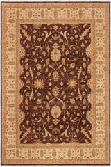 handmade Traditional Kafkaz Brown Beige Hand Knotted RECTANGLE 100% WOOL area rug 9 x 11