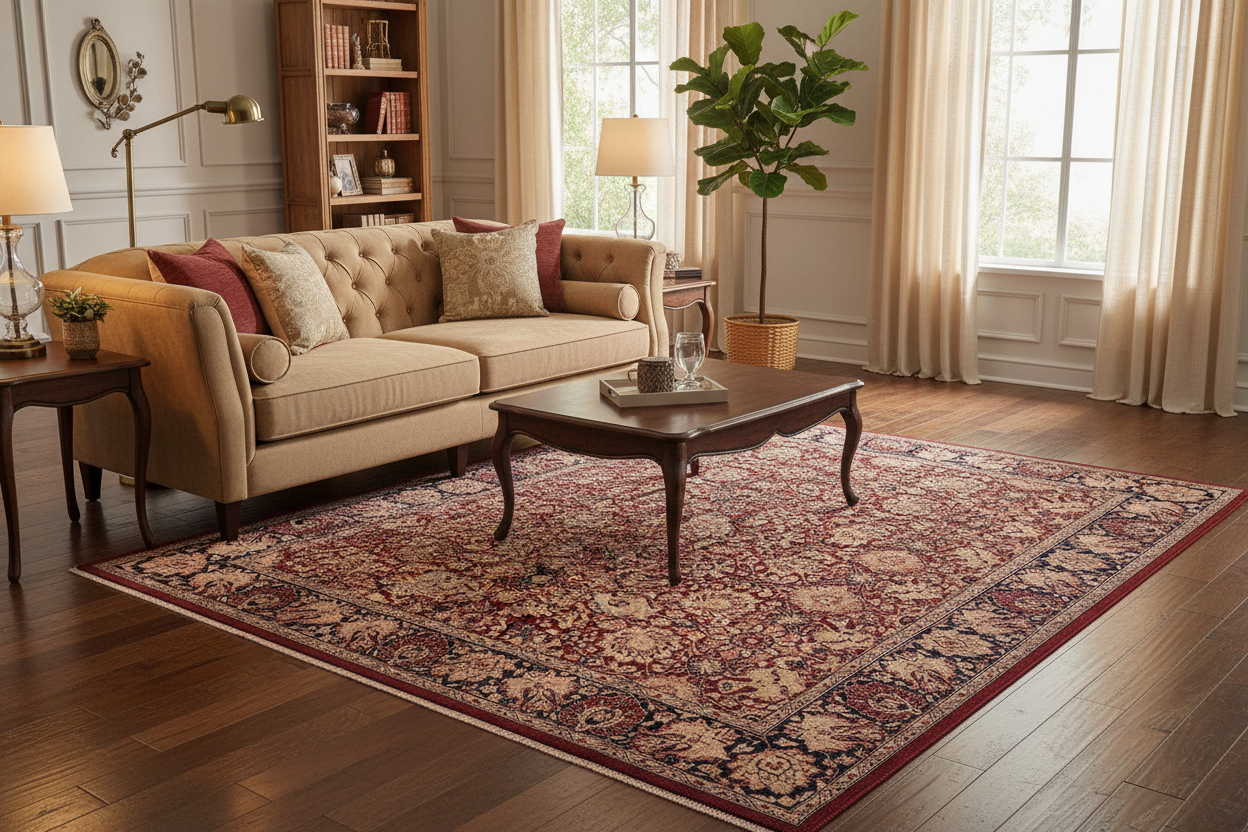 handmade Transitional Kirman Aubergine Blue Hand Knotted RECTANGLE 100% WOOL area rug 6x9