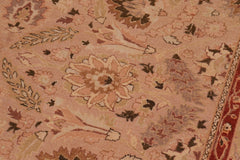 handmade Traditional Lahore Tan Lt. Green Hand Knotted RECTANGLE 100% WOOL area rug 6' x 9'