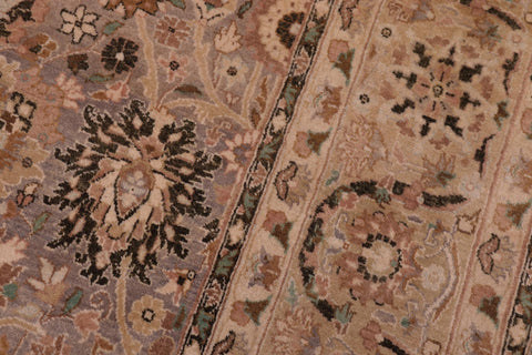 handmade Traditional Tabriz Gray Gold Hand Knotted RECTANGLE 100% WOOL area rug 6x9