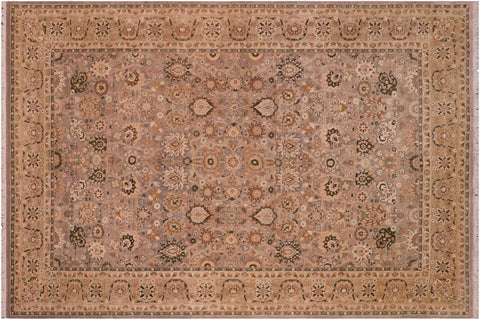 handmade Traditional Tabriz Gray Gold Hand Knotted RECTANGLE 100% WOOL area rug 6x9