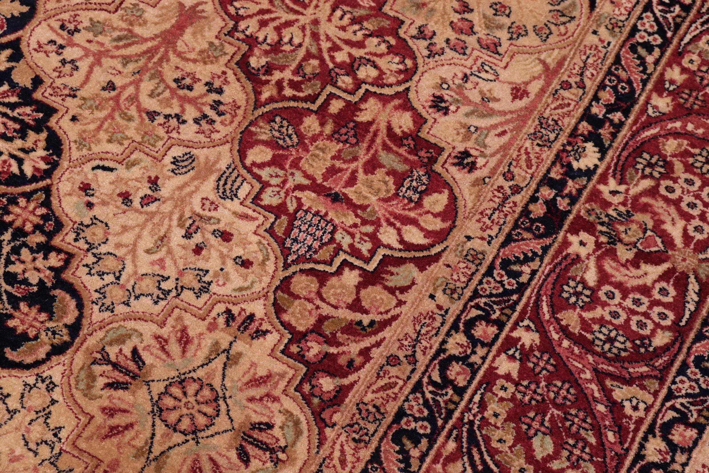 handmade Traditional Compartment Red Red Hand Knotted RECTANGLE 100% WOOL area rug 6x9