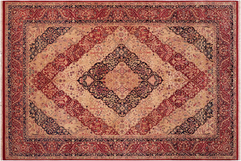 handmade Traditional Compartment Red Red Hand Knotted RECTANGLE 100% WOOL area rug 6x9