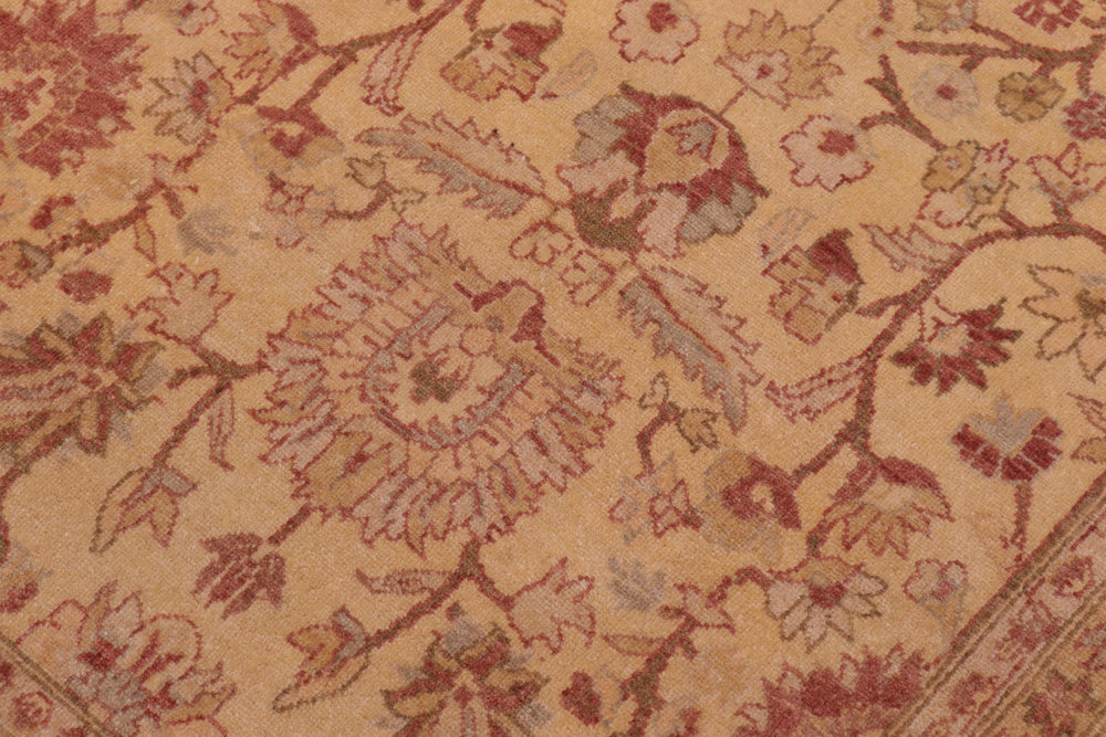 handmade Transitional Kafkaz Gold Lt. Gray Hand Knotted RECTANGLE 100% WOOL area rug 6' x 9'