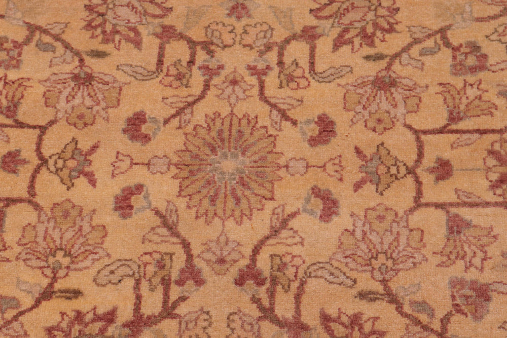 handmade Transitional Kafkaz Gold Lt. Gray Hand Knotted RECTANGLE 100% WOOL area rug 6' x 9'